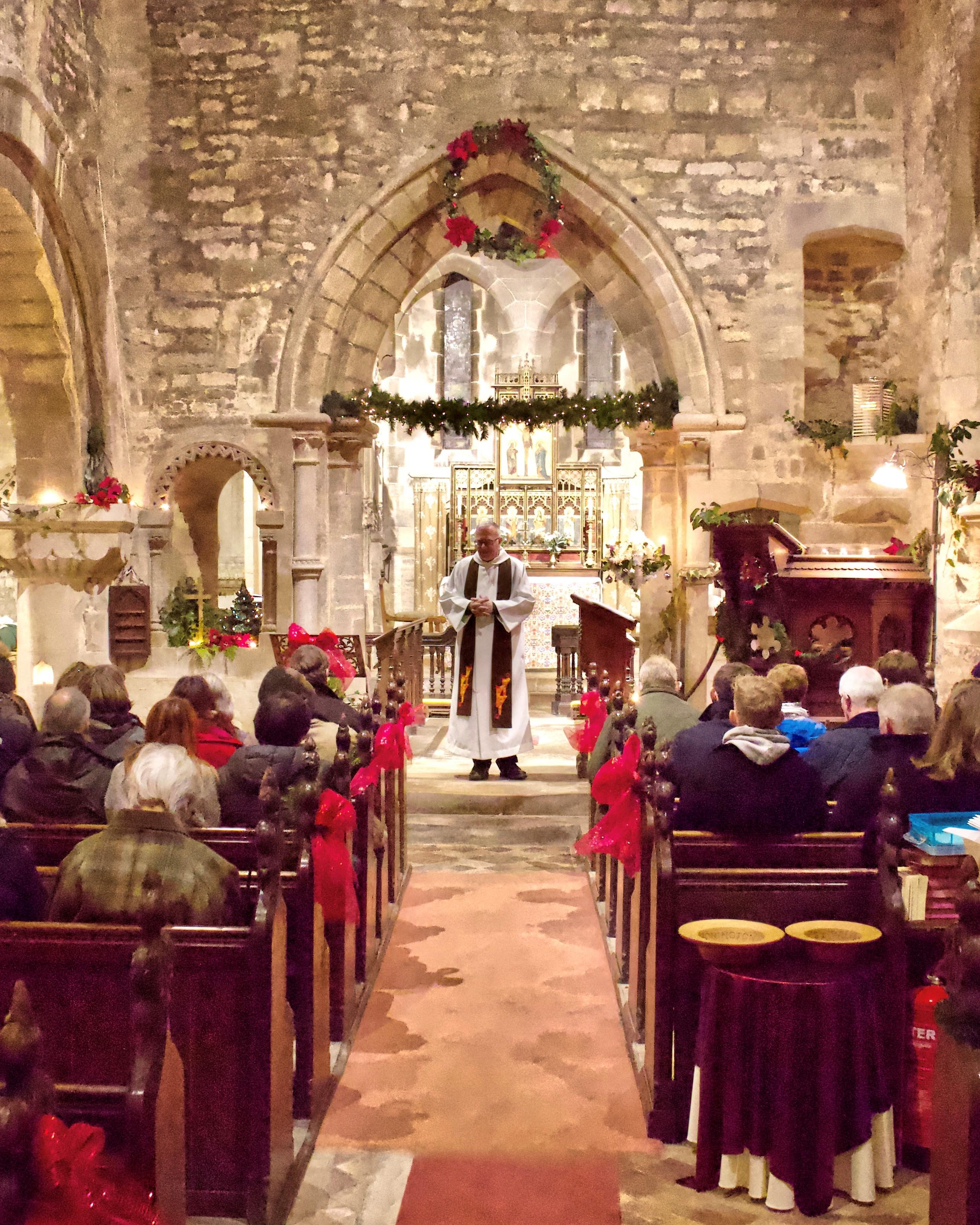 St Wilfrid's Church at Christmas