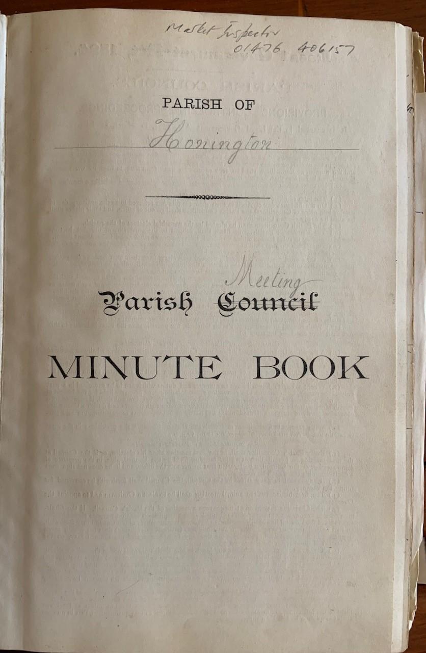 Honington Parish Meeting Minute Book